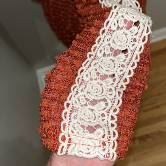 Red/orange popcorn sweater - Picture 3 of 5